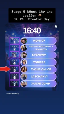 Twins on Ice Instagram Storie vom 08.05.2026