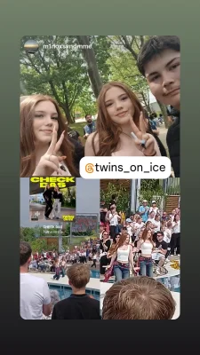 Twins on Ice Instagram Storie vom 10.05.2026