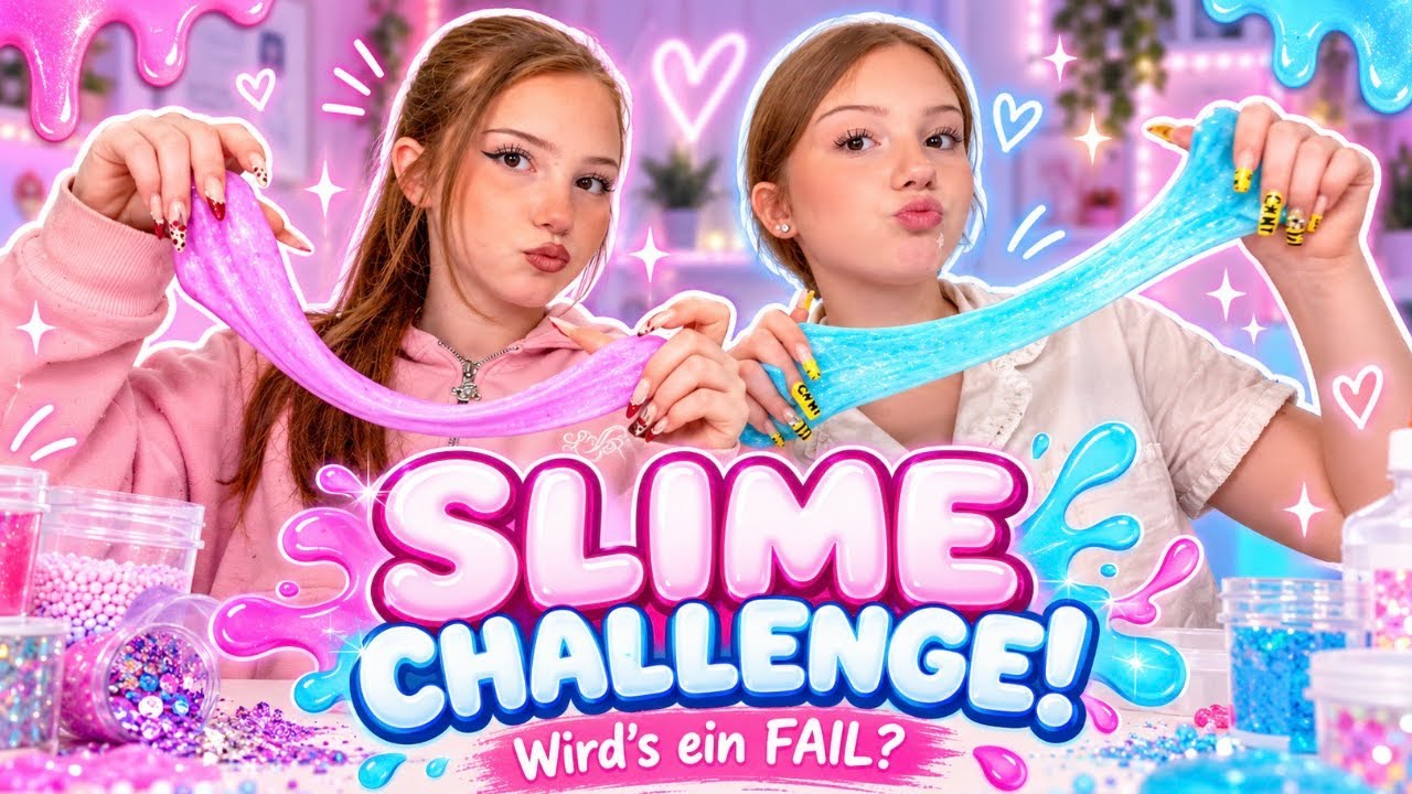 Wir machen selber Slime 💕🫠 #slime #vlog #twins #basteln #fun 