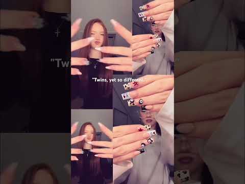 Zwillinge und doch so verschieden. #twins #nails #shortvideo #nailstyle #transformation #style